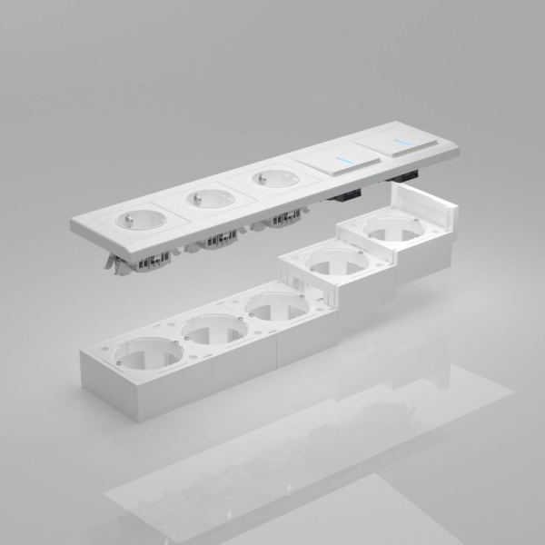 Коробка для накладного монтажа (белый) W8000001