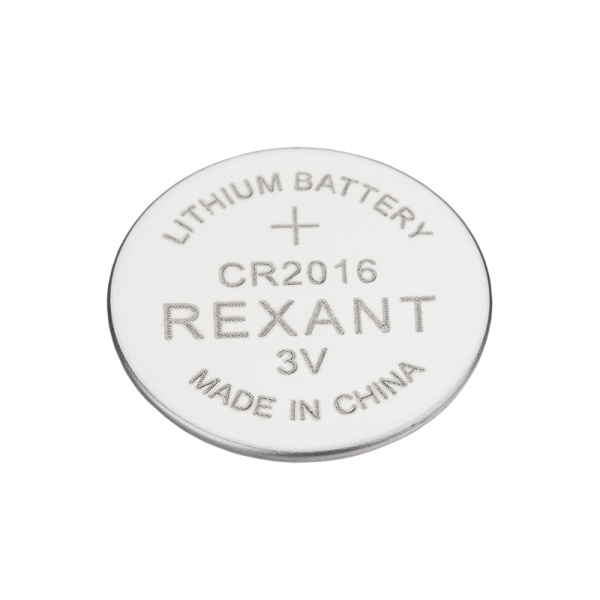 Батарейка литиевая CR2016 3В блистер 5 шт. REXANT