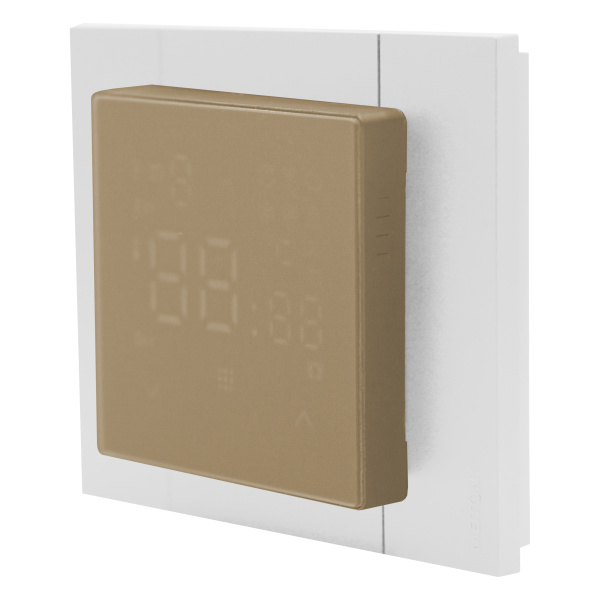 Регулятор теплого пола, TDM-Дымчатый (ВИД С БЕЛОЙ РАМКОЙ)