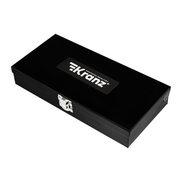 Набор шестигранных ударных торцевых головок, 1/2", 78мм, 12 предметов (10-24мм) металлический кейс KRANZ