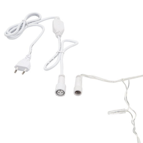 Гирлянда светодиодная Занавес 2x0,8м 160 LED ЖЕЛТЫЙ прозрачный ПВХ IP65 постоянное свечение 230В блок в комплекте NEON-NIGHT