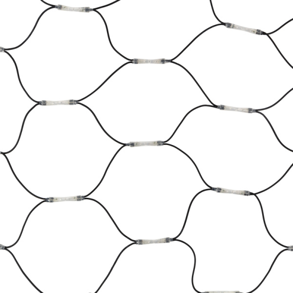 Гирлянда светодиодная Сеть 2x3м 432 LED БЕЛЫЙ/СИНИЙ черный каучук IP67 постоянное свечение 230В блок в комплекте NEON-NIGHT 