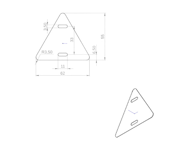 Бирка кабельная У-136, треугольная, 62х55 мм (5 шт/уп) (INOX) Промрукав
