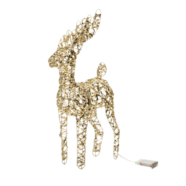 Светодиодная фигура Олень 37см, цвет свечения теплый белый, питание 3хAA (не в комплекте) NEON-NIGHT