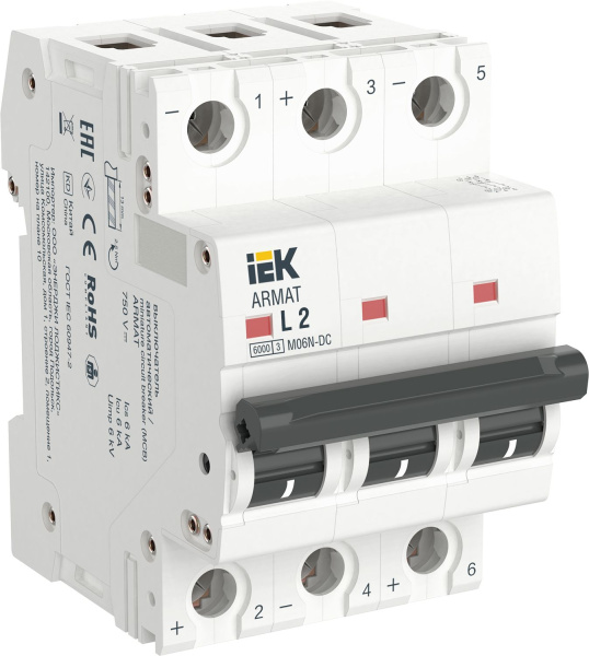 ARMAT Автоматический выключатель M06N-DC 3P L 2А IEK