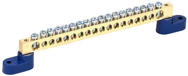 Шина N "ноль" на двух угловых изоляторах ШНИ-8х12-18-У2-С IEK