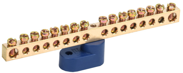 Шина N "ноль" на одном угловом изоляторе ШНИ-6х9-16-У1-С IEK