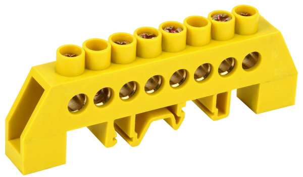 Шина PE "земля" в комбинированном DIN-изоляторе типа "Стойка" ШНИ-8х12-8-КС-Ж IEK
