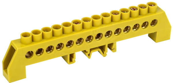 Шина PE "земля" в комбинированном DIN-изоляторе типа "Стойка" ШНИ-8х12-14-КС-Ж IEK