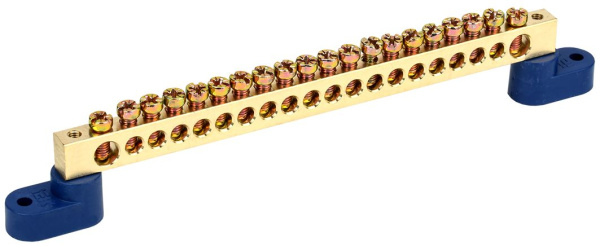 Шина N "ноль" на двух угловых изоляторах ШНИ-8х12-20-У2-С IEK