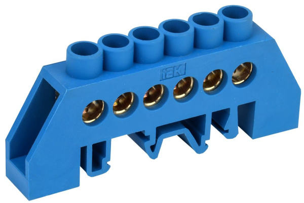 Шина N "ноль" в комбинированном DIN-изоляторе типа "Стойка" ШНИ-8х12-6-КС-С IEK