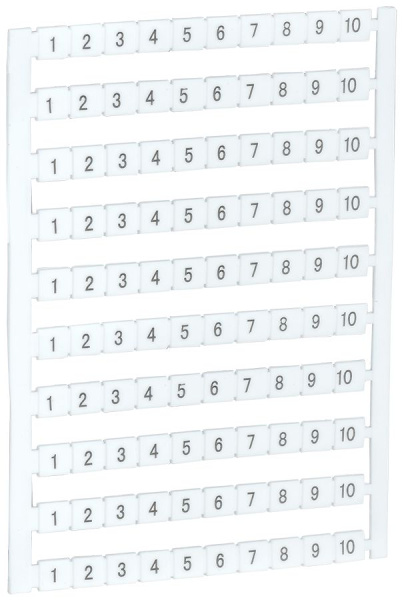 Маркеры для КВИ-4/16мм2 с нумерацией №№ 1-10 IEK