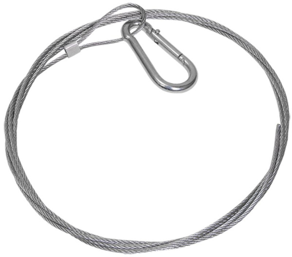 Трос стальной с карабином 2м IEK