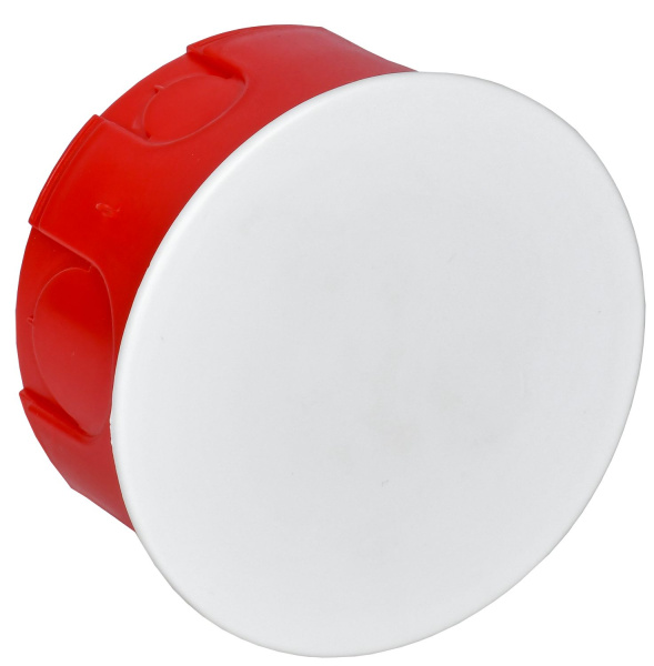 Коробка распаячная КМ41007 d80x40мм для твердых стен (с крышкой) IEK