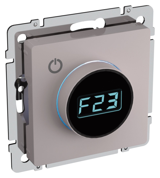 BRITE Термостат электронный с индикацией ТС10-1-БрЖ жемчуг IEK