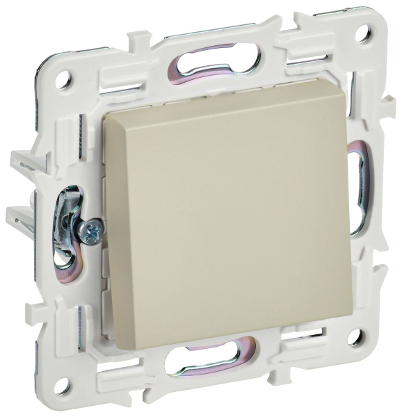 SKANDY Выключатель 1-клавишный проходной 10А SK-V02Sa песочный IEK