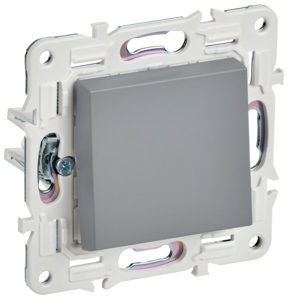 SKANDY Выключатель 1-клавишный проходной 10А SK-V02Gr серый IEK