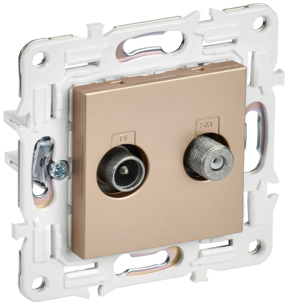 SKANDY Розетка двойная TV+SAT SK-A13Sa песочный IEK