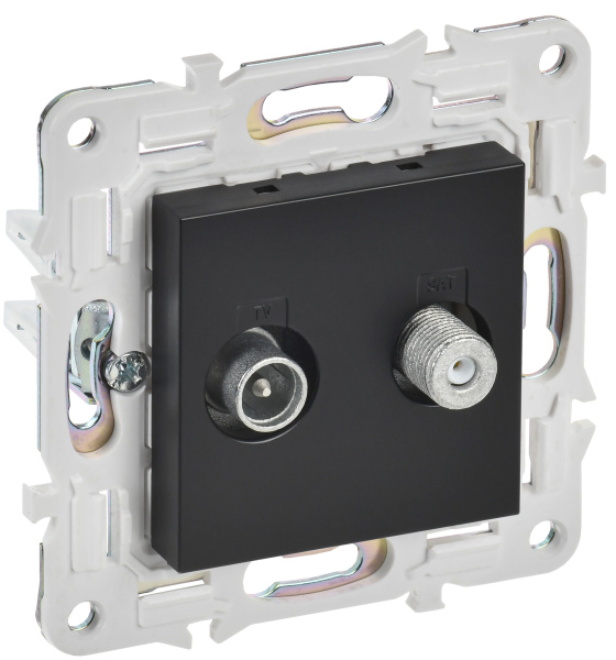 SKANDY Розетка двойная TV+SAT SK-A13Bl черный IEK