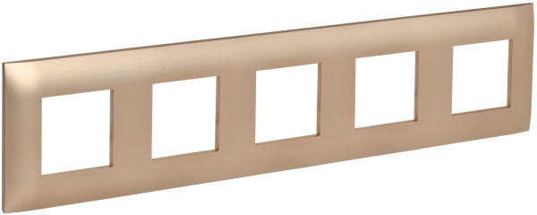 SKANDY Рамка 5-местная SK-F05Sa песочный IEK