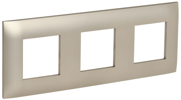 SKANDY Рамка 3-местная SK-F03Sh шампань IEK