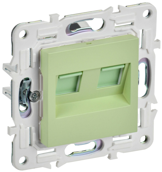 SKANDY Розетка компьютерная двойная RJ45 кат.6 SK-K04G мятный IEK