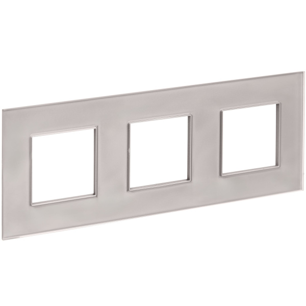 SKANDY Рамка 3-местная SK-F23Sh стекло шампань IEK