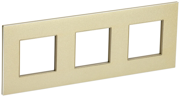 SKANDY Рамка 3-местная SK-F33Sh металл шампань IEK