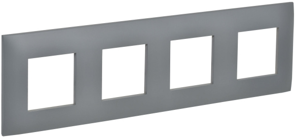 SKANDY Рамка 4-местная SK-F04Gr серый IEK