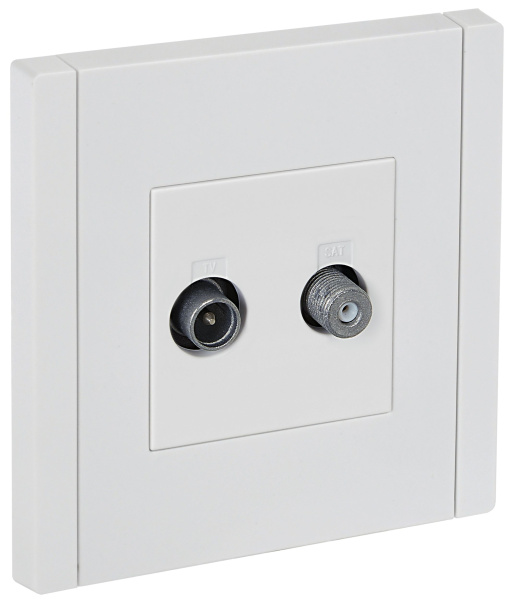 FORTE&PIANO Розетка двойная TV+SAT FP238 белый IEK