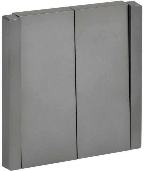 FORTE&PIANO Выключатель 2-клавишный 10А FP505 сталь IEK