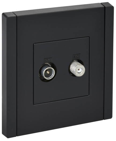 FORTE&PIANO Розетка двойная TV+SAT FP138 черный IEK