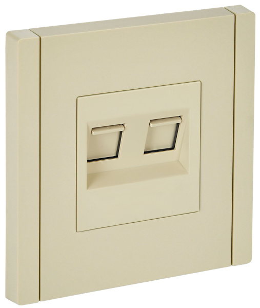 FORTE&PIANO Розетка двойная RJ11+RJ45 кат.5E FP435 ваниль IEK