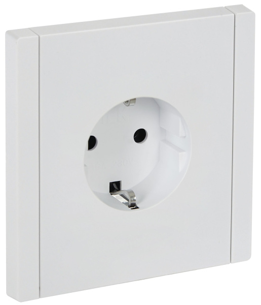 FORTE&PIANO Розетка 1-местная с заземлением без защитных шторок винтовое крепление 16А FP216 белый IEK