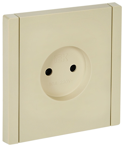 FORTE&PIANO Розетка 1-местная без заземления без защитных шторок винтовое крепление 10А FP418 ваниль IEK
