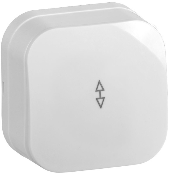 Выключатель 1-клавишный для открытой установки проходной ВСп10-1-0-ХБ 10А GLORY белый IEK