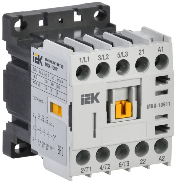 Миниконтактор МКИ-10911 9А 110В/АС3 1Н3 IEK