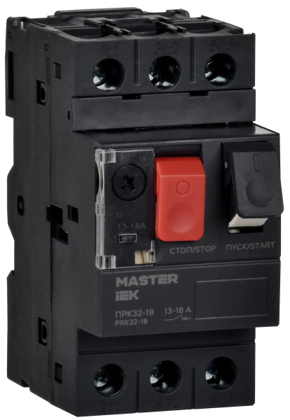 Пускатель ручной кнопочный ПРК32-18 In=18A Ir=13-18A 660В IEK