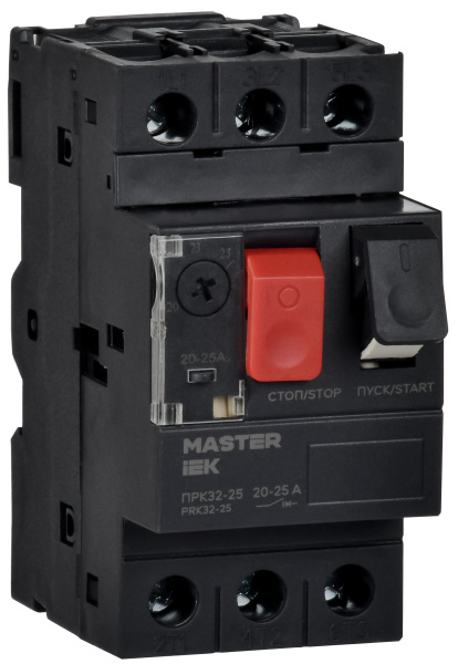 Пускатель ручной кнопочный ПРК32-25 In=25A Ir=20-25A 660В IEK