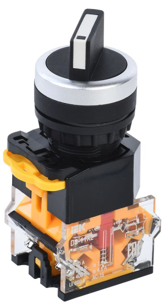 Переключатель D8-11X2 на 2 положения 1з+1р черный IEK