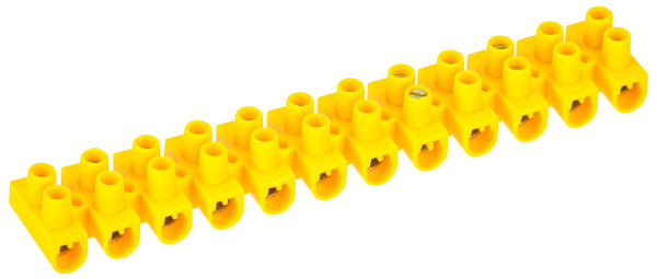 Зажим контактный винтовой ЗВИ-10 н/г 2,5-6мм2 12пар желтый IEK