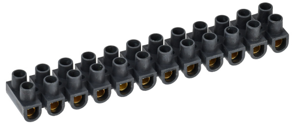 Зажим контактный винтовой ЗВИ-20 н/г 4,0-10мм2 12пар черный IEK