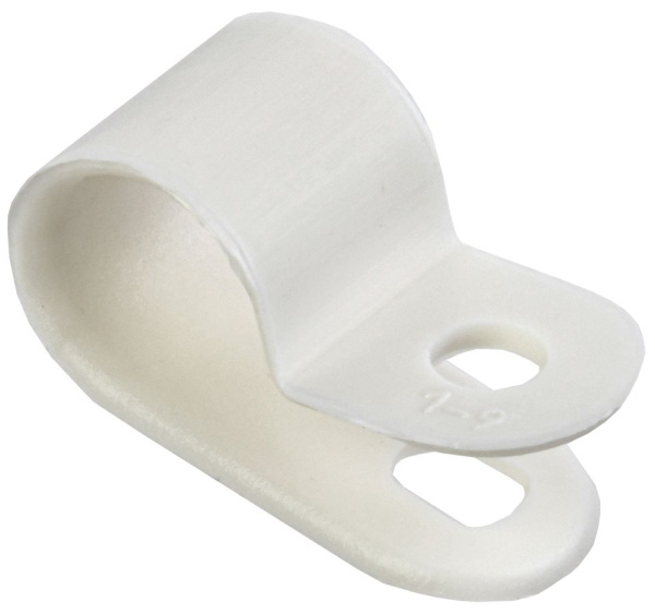 Скоба крепежная 9мм нейлоновая белая (50шт) IEK