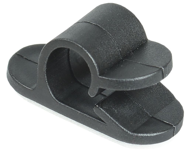 Клипса самоклеящаяся КС-1 черная (24шт) IEK