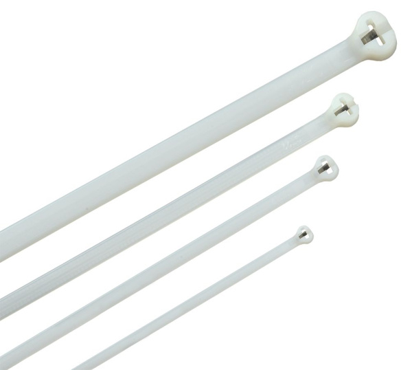 Хомут кабельный усиленный Хку 2,5х160мм со стальным замком белый (100шт) IEK