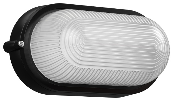 Светильник НПП1401 овал 60Вт IP54 черный IEK