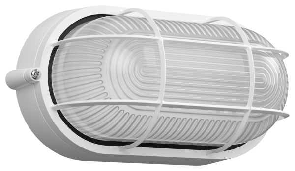 Светильник НПП1402 овал с решеткой 60Вт IP54 белый IEK