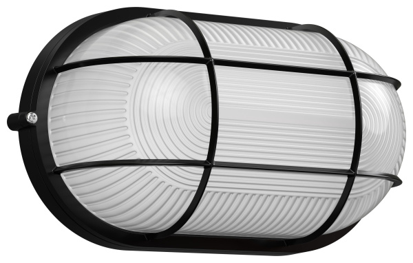 Светильник НПП1202 овал с решеткой 100Вт IP54 черный IEK