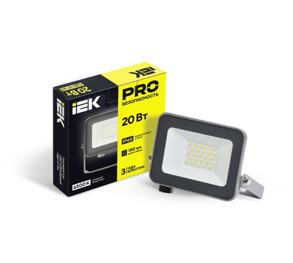 Прожектор светодиодный СДО 07-20 IP65 серый IEK