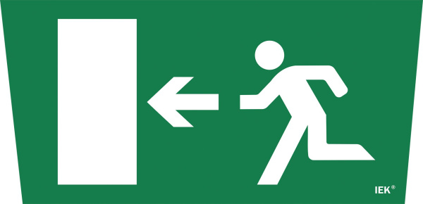 Этикетка самоклеящаяся 310х280мм "Выход/стрелка налево" IEK